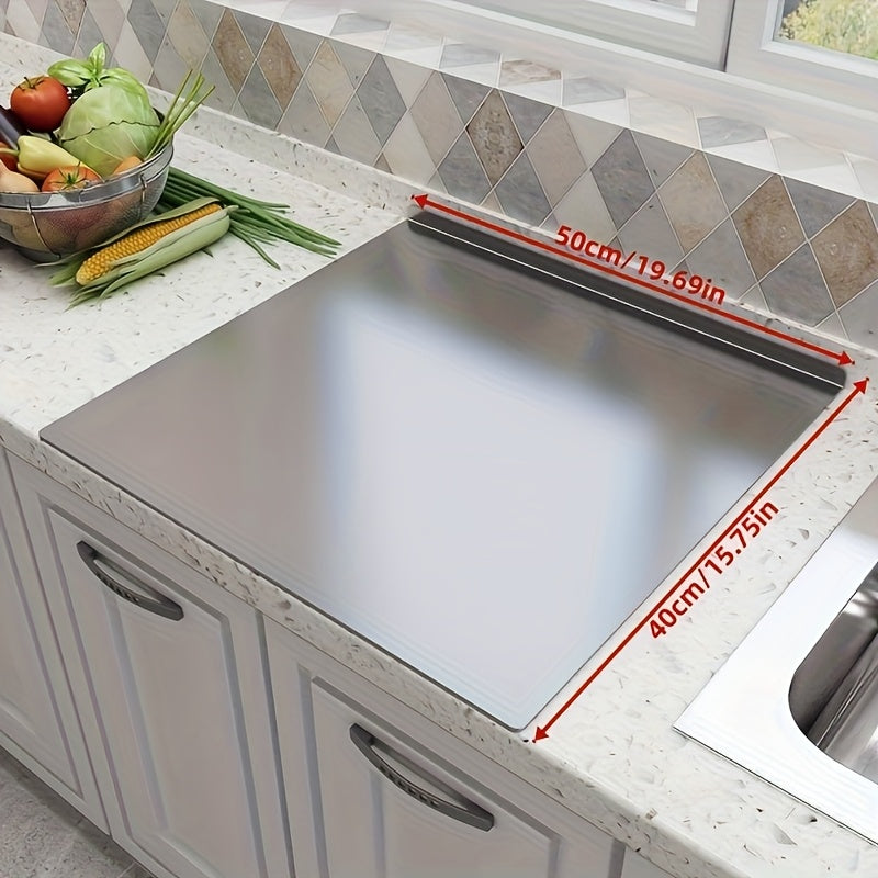 Tablero de corte de acero inoxidable | para uso doméstico, adecuado para amasar masa y picar en la cocina