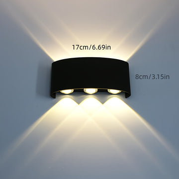 Lámpara de pared LED con luz hacia arriba y abajo, iluminación interior AC85-265V, 1 unidad