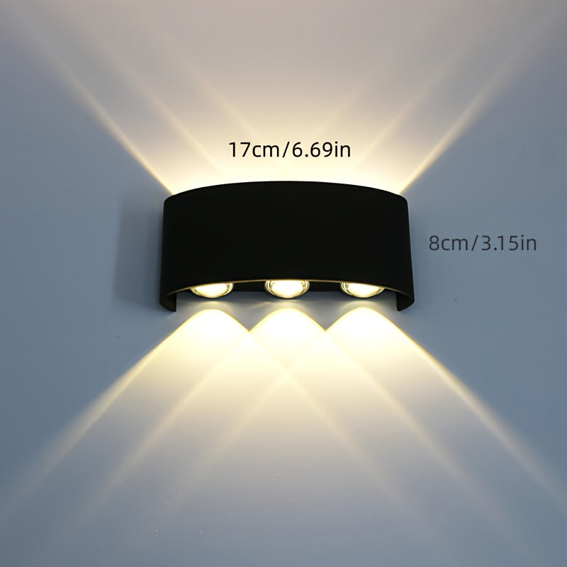 Lámpara de pared LED con luz hacia arriba y abajo, iluminación interior AC85-265V, 1 unidad