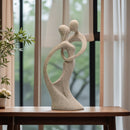 1pc Escultura de resina de piedra arenisca elegante de pareja abrazada, tema de arte de amor para varios tipos de habitaciones, interior y exterior, regalo de Día de San Valentín, no requiere electricidad