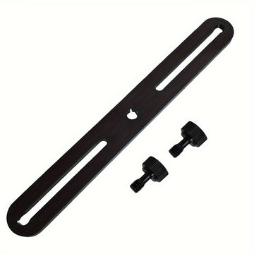Barra de montaje de micrófono de 1 a 2 con clips de mic: Rosca ajustable de 3/8" para la mayoría de los soportes de micrófono y brazos de boom