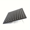 Cabezal de ducha metálico de 10 pulgadas con jets corporales, sistema de ducha de lluvia rectangular montado en la pared, estilo de hotel empotrado en el techo para spa de baño