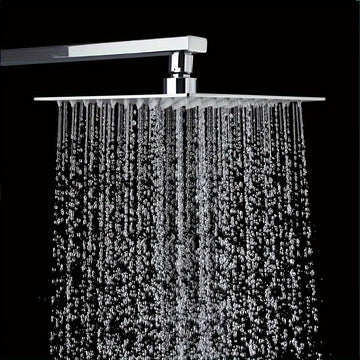 Cabezal de Ducha de Acero Inoxidable con Diseño Cuadrado Ultrafino, Accesorio de Baño Ahorrador de Agua