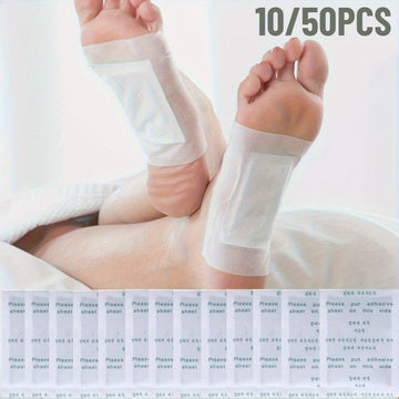 10/50 Piezas de Parches para Pies Sin Olor, Accesorios de Baño y Ducha para Cuidado de los Pies, Almohadillas Limpiadoras