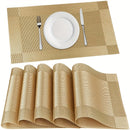 4/6/8 Piezas, Manteles Individuales De PVC, Manteles Individuales Antideslizantes Resistentes Al Calor, Manteles Individuales De Vinilo Lavables, Manteles Individuales De Vinilo Lavables Para Interior/exterior Para Mesa De Comedor, Manteles De Mesa De Te