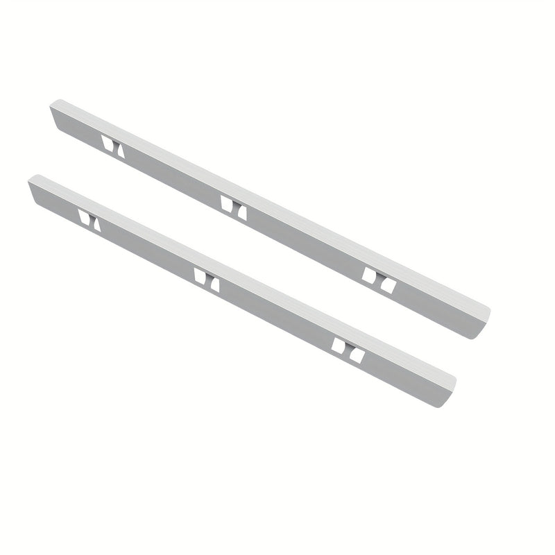 2 piezas de aleación de aluminio para cubrir la brecha de la estufa de la encimera - Protectores laterales de estufa - Relleno de brecha para estufa y encimera - Prevenir derrames, mantener la cocina ordenada (Plata - 59,44 cm)