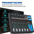 Mezclador DJ Portátil USB GH7 - Consola de Sonido de 7 Canales con Entrada MP3, Fuente de Alimentación de 48V para Grabación en Computadora, Negro