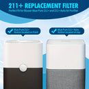 1 pza., 211 Filtro, 211+ Filtros de repuesto, Compatible con Blueair Blue Pure 211+ Filtro plegable, Se adapta a Blue Pure 211+ y Max Air Purifier, Aparatos domésticos