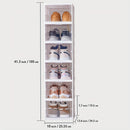 Caja transparente para zapatos de 1 a 3/6 niveles, apilable, plegable, a prueba de polvo, con múltiples opciones de almacenamiento