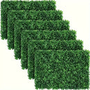 6-Pack Paneles de Césped Artificial Evergreen - Valla de Privacidad Resistente y Fondo para Bodas, Pantallas Verdes Extra Grandes 15.75x23.62 Pulgadas (40x60 cm), Sin Necesidad de Cableado, Instalación Fácil con Tiras Adhesivas, Paneles Plásticos Imperme