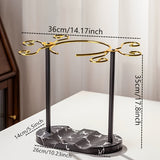 1pieza Estantería Integrada para Vino con Tallo - Metal Pulido para Amantes del Vino, Mantiene las Botellas de Vino Tinto con Tallo, Bandeja Decorativa para Exhibición en Armario de Vino, Portabotellas Elegante para Hogar y Eventos, Portabotellas de Vino