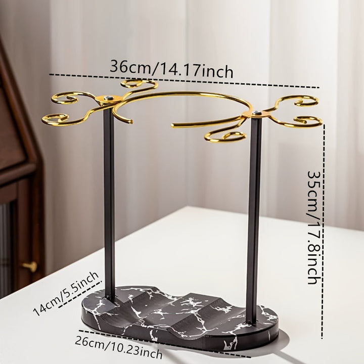 1pieza Estantería Integrada para Vino con Tallo - Metal Pulido para Amantes del Vino, Mantiene las Botellas de Vino Tinto con Tallo, Bandeja Decorativa para Exhibición en Armario de Vino, Portabotellas Elegante para Hogar y Eventos, Portabotellas de Vino