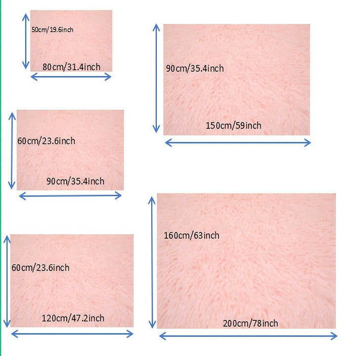 Alfombra de Peluche para Dormitorio Interior con Veludo PV y Pelo Fino