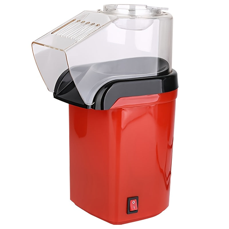 Hacedor de Palomitas de Maíz Portátil Pequeño - Sabor Casero, 110V Eléctrico, Diseño Rojo y Negro con Ventana de Visión Clara, Perfecto para Noches de Cine en Casa y Bocadillos de Vacaciones, Merienda de Noche de Cine, Diseño Clásico Rojo, Cámara de Cocc