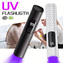 Linterna Portátil MACROCOSM para Curado de Esmalte y Detección de Manchas, Mini Antorcha 395nm con Temporizador Decremental, Diseño Ligero en ABS, Batería Recargable USB, Opciones /Blanco para Uso Doméstico e Hotelero, Linterna Recargable, Herramienta de