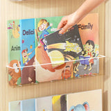 [Minimalista] Estanterías de libros de acrílico transparente para pared - Sin taladro, instalación sin daños para almacenamiento en casa y oficina, diseño delgado para instalación fácil detrás de la puerta o en estanterías, estantería de libros linda