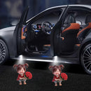 4 Piezas de Luces LED Proyectoras para Logo de Puerta, Luces de Bienvenida Interior para Autos, SUVs y Furgonetas, Duraderas, Accesorio LED Multiusos con Pegatinas Fluorescentes de Advertencia