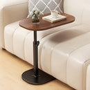 Mesita Ajustable de Estilo Elegante con Tapete de Madera - Escritorio Portátil para Café sobre Estructura de Hierro, Ideal para Sala de Estar, Dormitorio, Ocio al Aire Libre y Espacios Pequeños