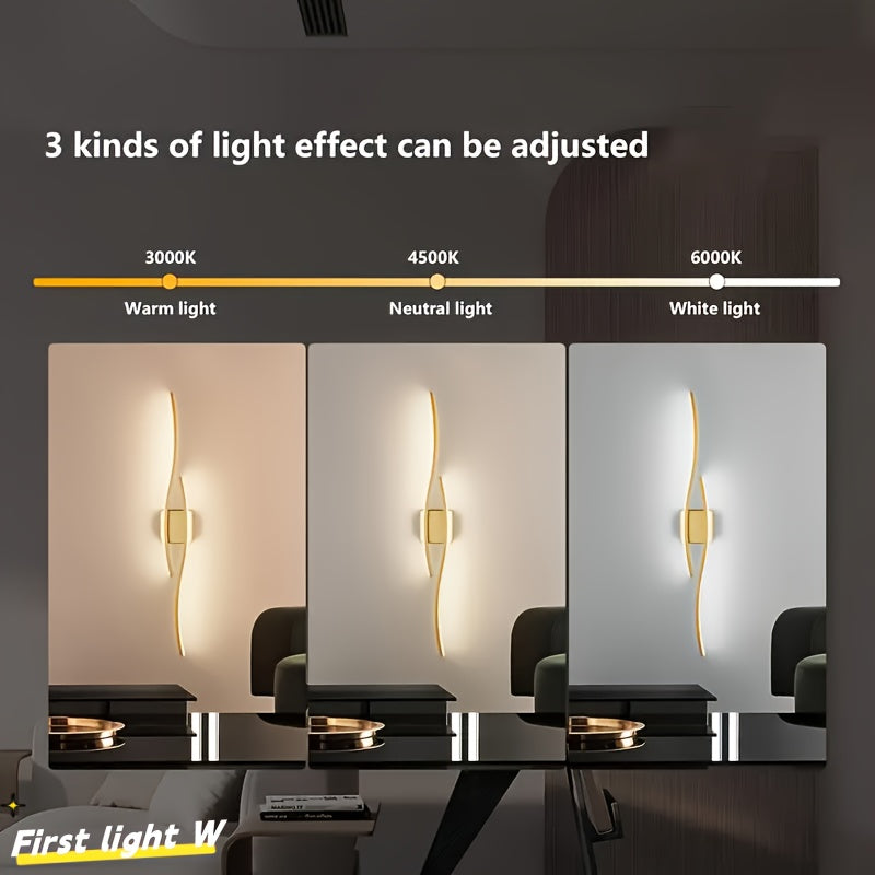 Luz de techo LED moderna con forma de ola, montaje semienterrado de metal, brillo ajustable, acabado cromado pulido, brillo dorado cálido, instalación fácil, compatible con Alexa, ideal para dormitorio, sala de estar, cocina, baño, villa, restaurante, ca