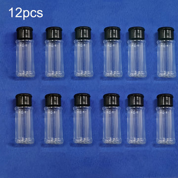 Juego de 10 Tarros de Especias Libres de BPA con Tapas Agitadoras - Contenedores de Plástico Duraderos para Condimentos y Sazonadores para BBQ, Camping, Picnics y Organización de Cocina, Tapas para Verter, Almacenamiento