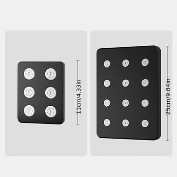 Cabezal De Ducha De Alta Presión Para Baño, Cuadrado Plateado/De Color Negro, Rociador De Ducha Fijo Diario Para Baño, Accesorios De Baño, Cabezal De Ducha