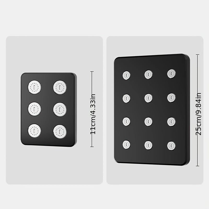 Cabezal De Ducha De Alta Presión Para Baño, Cuadrado Plateado/De Color Negro, Rociador De Ducha Fijo Diario Para Baño, Accesorios De Baño, Cabezal De Ducha