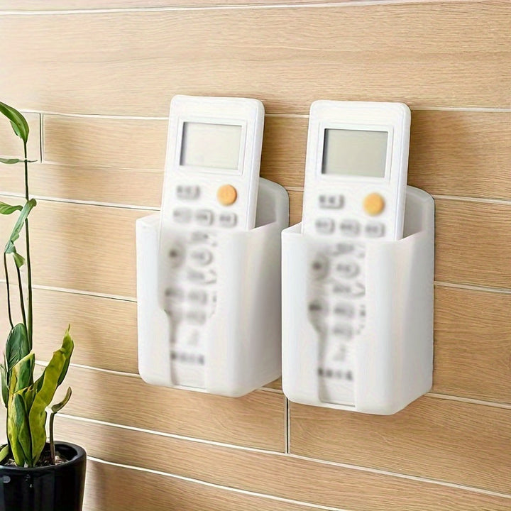 1pc/2pcs Caja de Almacenamiento Montada en la Pared para Control Remoto, Estante de Almacenamiento Adhesivo para Artículos Pequeños, Organización y Almacenamiento en el Hogar para Mesita de Noche, Cocina, Dormitorio, Baño, Oficina, Escritorio, Estantes