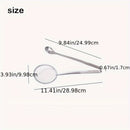 1pc Pinza Filtro de Aceite SHAON en Acero Inoxidable con Malla Fin - Cuchara y Pinza para Freír, Dumplings, Rollos Primavera - Herramienta de Cocina Duradera para Drenaje de Aceite Caliente & Seguridad al Cocinar, Mango Ergonómico, Construcción Robusta,