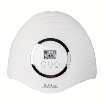 Secador de Uñas LED 48W para Gel - 24 Luces con Sensor Automático, 3 Ajustes de Temporizador y Pantalla LCD, Alimentación USB, Lámpara Profesional Blanca para Manos y Pies, Equipo de Pedicura