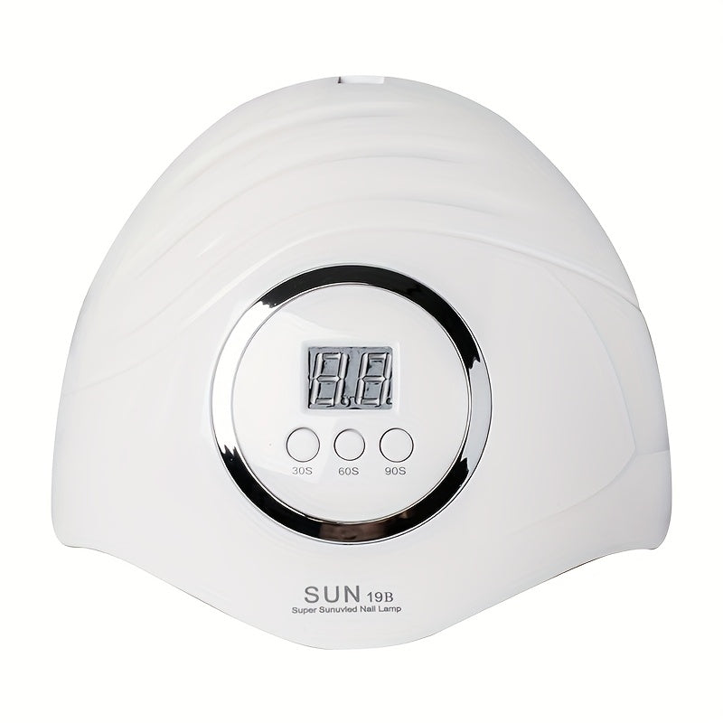 Secador de Uñas LED 48W para Gel - 24 Luces con Sensor Automático, 3 Ajustes de Temporizador y Pantalla LCD, Alimentación USB, Lámpara Profesional Blanca para Manos y Pies, Equipo de Pedicura