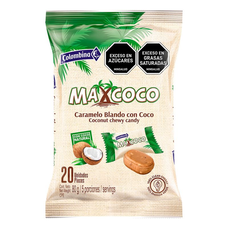 CONFITE BLANDO MACX COCO 80G