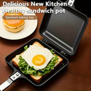 Fabricante de sándwiches portátil antiadherente - Sartén de doble cara para uso interior y exterior, no necesita electricidad, diseño compacto para camping, cocina en casa y pícnic, esenciales para pícnic, cocina versátil, superficie fácil de limpiar