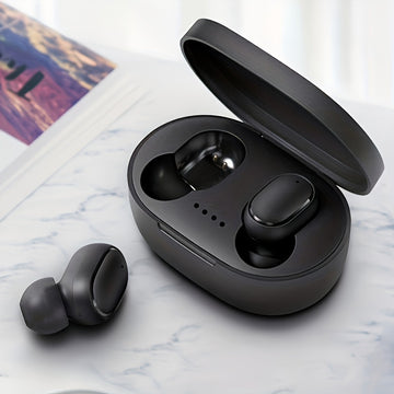 Auricular inalámbrico estéreo con cancelación de ruido, auriculares inalámbricos en el oído, auriculares inalámbricos táctiles, estuche de carga de auriculares inalámbricos, control de reproductor de música y auriculares electrónicos