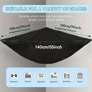 1/2pcs Almohadilla Redonda de Tela Negra para Almacenamiento de Peluches - Organizador de Juguetes No Impermeable para Guardería, Sala de Juegos, Dormitorio de Niños - Soporte Colgante Multifuncional