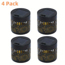 Pack de 4 Linternas Solares para Exteriores - Juego de Luces Redondas Metálicas IP65, Autoencendido al Anochecer y Amanecer para Casas Grandes - Iluminación Clásica para Puertas Dobles, Pasillos y Senderos de Jardín