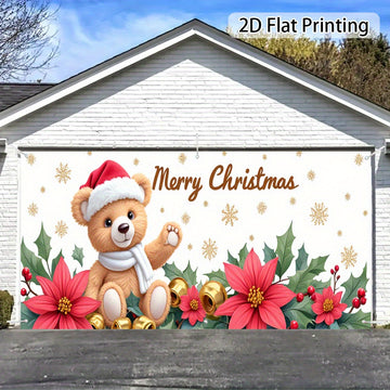 Banner de puerta 2D, 1 unidad, decoración navideña Vaca Highland, poliéster, ideal para regreso a clases, fiesta hawaiana, fondo de decoración para Halloween, decoración de habitación o jardín exterior