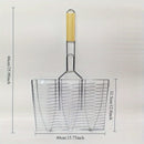 1-Pack Cesta para Parrilla de Acero al Carbono 38.1x81.28 cm - Resistente, Anticorrosiva y Gran Capacidad para Carne, Camarones, Verduras - Cocina al Aire Libre, Camping, Picnics - Mangos Ergonómicos y Distribución Uniforme del Calor