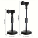 Soporte de Micrófono de Escritorio Ajustable con Clip - Compatible con Micrófonos de Hasta 4.32cm, Conector XLR, ABS Negro