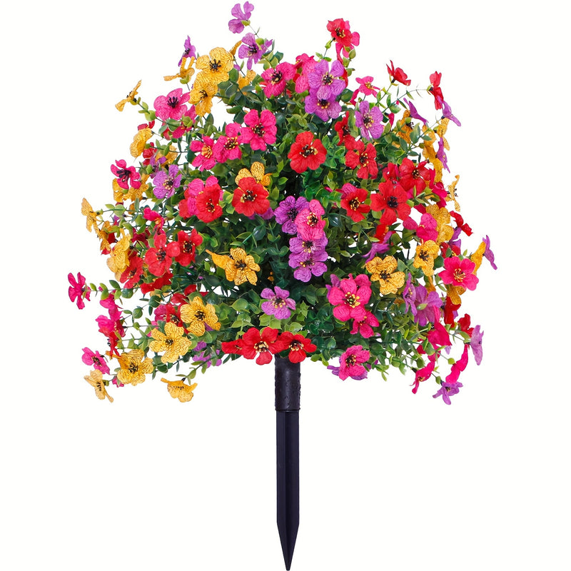 Árboles de Bola Topiaria de Margaritas Artificiales con Estacas para el Suelo | Arbustos Falsos Resistentes al UV para Jardín Interior/Exterior y Decoración de Puerta Principal | Elegancia Durante Todo el Año sin Muy Mantenimiento