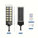 Juego de 1 lámpara solar con 504 LED súper brillantes, luz exterior con modo diurno y sensor de movimiento, ideal para patios, jardines, patios, aceras, campus y diversas iluminaciones exteriores