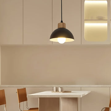 1 pieza de lámpara colgante semicircular moderna y sencilla con base para bombilla E27, iluminación para mostrador de restaurante o bar, pasillo de cocina, dormitorio (sin bombilla)