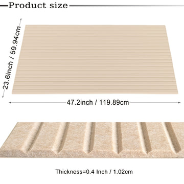 5 Paquetes de Paneles Acústicos Grandes, 119.38 x 60.96 x 1.02 cm, Paneles de Amortiguación de Sonido Autoadhesivos, Paneles de Pared Absorbentes de Ruido, Insonorización para Estudio en Casa Oficina Sala de Juegos
