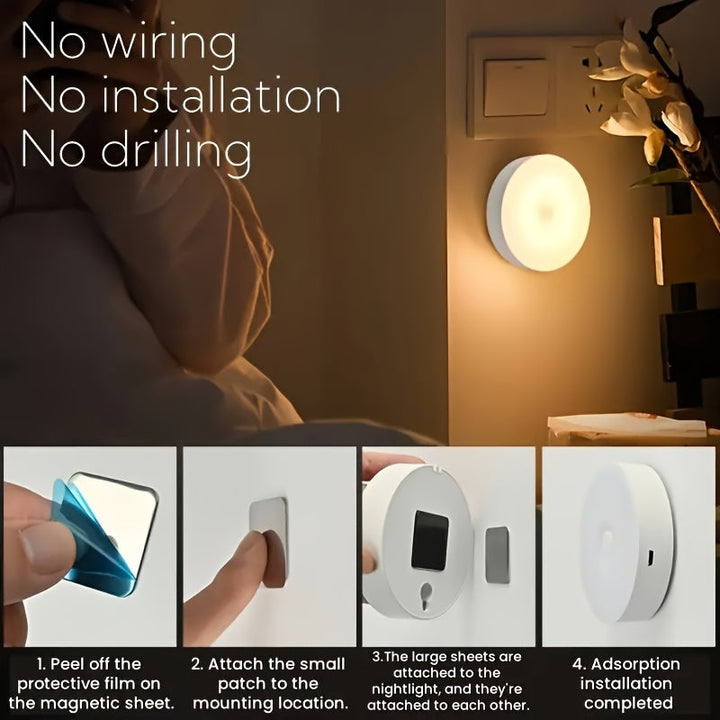 3 luces inteligentes para la noche - Blanco cálido y frío, brillo ajustable, control táctil, recargable por USB, diseño moderno con temática espacial para ventilador de techo de dormitorio