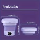 HKromore 8L Lavadora Portátil Plegable con Cubeta Colapsable, 3 Modos de Esterilización Efectiva, Adecuada para Apartamentos, Lavandería, Camping, RV, Viajes, Lavado de Ropa Interior, Sujetadores y Calcetines