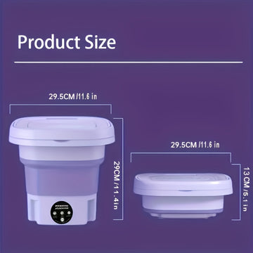 HKromore 8L Lavadora Portátil Plegable con Cubeta Colapsable, 3 Modos de Esterilización Efectiva, Adecuada para Apartamentos, Lavandería, Camping, RV, Viajes, Lavado de Ropa Interior, Sujetadores y Calcetines