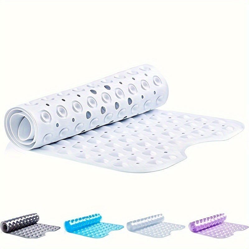 Alfombrilla de baño extra grande antideslizante - 40x16 pulgadas, PVC duradero, lavable en máquina, secado rápido, alfombrilla de baño ultra suave con superficie texturizada para un mayor confort, baño ru.