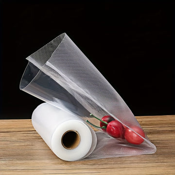 1 Rollo de Bolsas Selladoras al Vacío Resistentes para Uso Comercial - Libres de BPA, Antipunción, Grado Comercial para Conservación de Alimentos y Preparación de Comidas, Bolsas de Almacenamiento Transparentes para Cocina para Carne, Frutas y Más