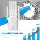 Repetidor de señal de Wi-Fi, mejorador de red doméstica, compatible con el sistema WIFI6 - Doble banda de alta velocidad, compatible con 2,4 GHz y 5 GHz, enchufa y juega, sistema de 6 antenas, cobertura estable para toda la familia, expansión de WiFi fác