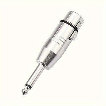 Adaptador XLR Hembra de Calidad Superior Xahpower a 1/4 Pulgada TS - Aleación de Zinc Duradera, Niquelado, Conector de Audio Desequilibrado para una Calidad de Sonido Cristalina con Micrófonos, Mezcladores, Guitarras y Cámaras