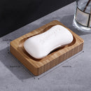 1 Pieza, Caja De Jabón De Bambú, Soporte De Jabón Antideslizante, Jabonera Para Encimera De Baño, Caja De Jabón De Drenaje, Bandejas De Jabón De Bambú Creativas Para Baño